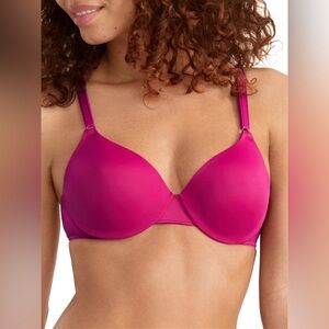 NWT Warner’s This Is Not A Bra Summer Berry Pink Underwire T-Shirt Bra 36DD